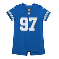 Maillot de jeu Nike Aidan Hutchinson bleu pour nouveau-né et bébé des Lions Detroit