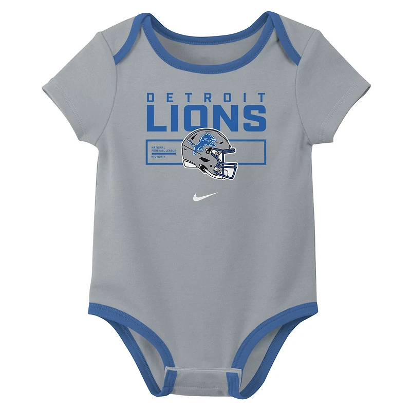 Ensemble trois pièces Nike Detroit Lions pour nouveau-né et bébé