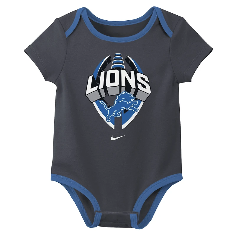 Ensemble trois pièces Nike Detroit Lions pour nouveau-né et bébé