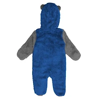 Grenouillère polaire bleue Detroit Lions Stay Napping pour nouveau-né et nourrisson avec fermeture éclair intégrale