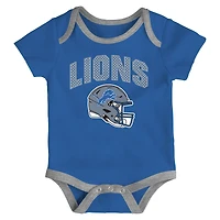Newborn Outerstuff Detroit Lions All Day Play Three-Piece Bodysuit Set