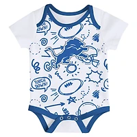 Newborn Outerstuff Detroit Lions All Day Play Three-Piece Bodysuit Set