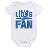 Newborn Outerstuff Detroit Lions Little Tike 3-Piece Bodysuit Set