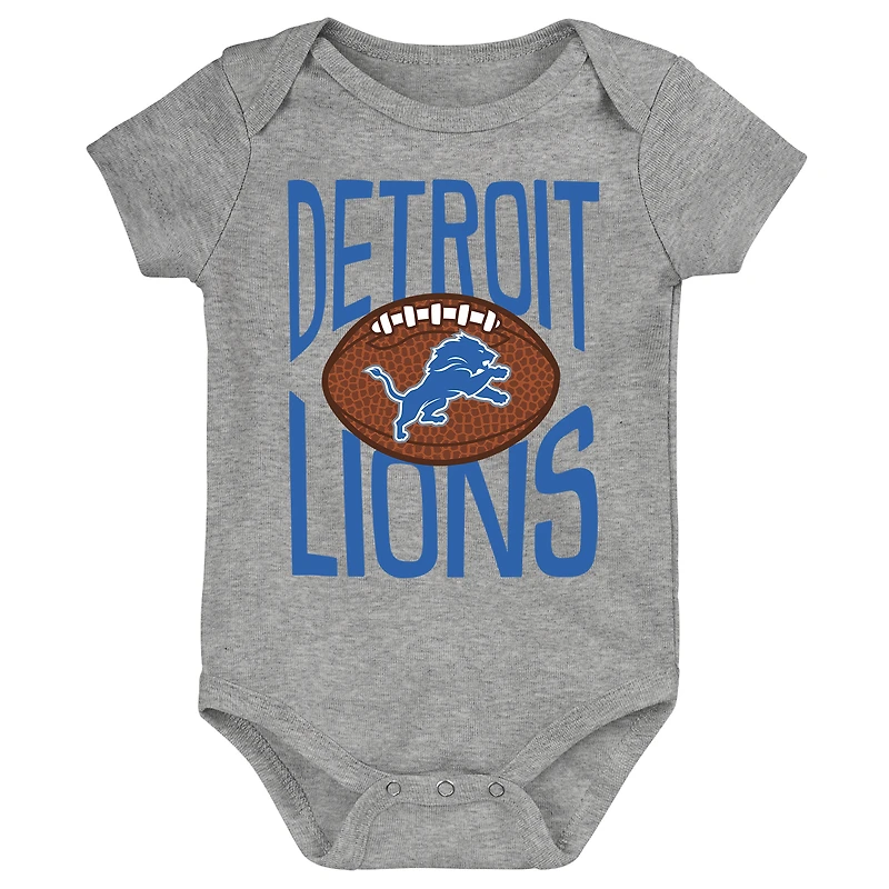 Body gris pour nouveau-né Outerstuff Detroit Lions For the Ball