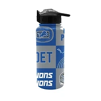 Gourde Pegasus Detroit Lions 32 oz avec slogan local et bouchon à pression