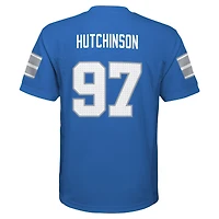 Maillot de joueur réplique bleu des Lions Détroit d'Aidan Hutchinson pour préscolaire