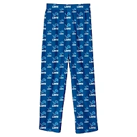 Pantalon de pyjama imprimé couleur équipe Detroit Lions bleu préscolaire