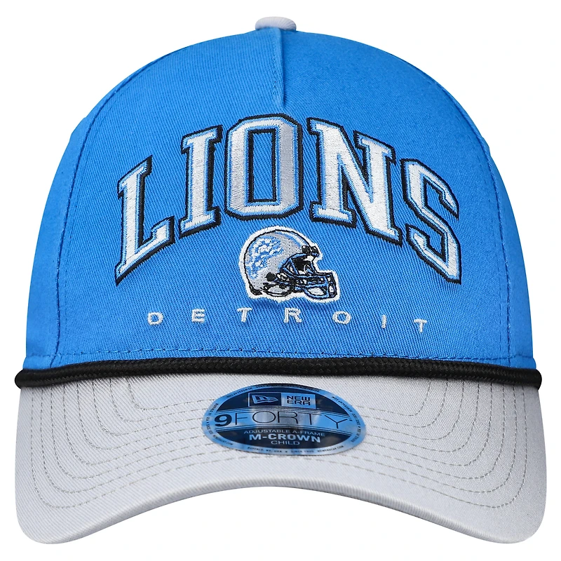Preschool New Era  Blue/Gray Detroit Lions  Arch COOLERA 9FORTY A-Frame M-Crown Adjustable Hat