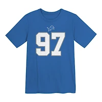 Preschool Nike Aidan Hutchinson Blue Detroit Lions Player Name & Number T-Shirt