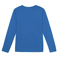 T-shirt de performance à manches longues Nike bleu Detroit Lions Primetime Legend Icon pour enfant d'âge préscolaire