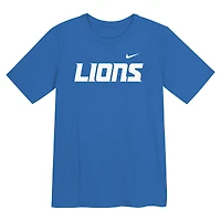 T-shirt Nike bleu Detroit Lions pour enfants d'âge préscolaire