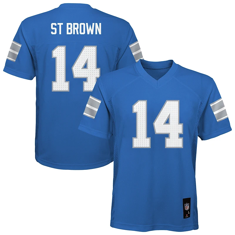 Preschool Outerstuff Amon-Ra St. Brown Blue Detroit Lions Replica Player Jersey