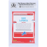 Sam LaPorta Detroit Lions Autographed 2023 Panini Donruss The Rookies #12 Beckett Fanatics Witnessed Authenticated 10 Rookie Card