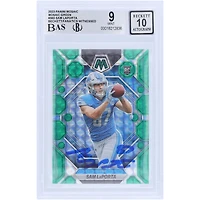 Sam LaPorta Detroit Lions Autographié 2023 Panini Mosaic Green #360 Beckett Fanatics Witnessed Authenticated 9/10 Rookie Card