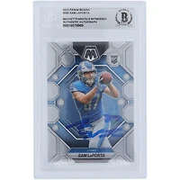 Carte de recrue authentifiée autographiée par Sam LaPorta Detroit Lions Panini Mosaic #360 Beckett Fanatics Witnessed 2023