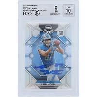 Sam LaPorta Detroit Lions Autographié 2023 Panini Mosaic Silver Prizm #360 Beckett Fanatics Witnessed Authenticated 9/10 Rookie Card