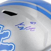 Casque réplique autographié par Sam LaPorta des Detroit Lions 2024 Speed ​​- Signature bleue