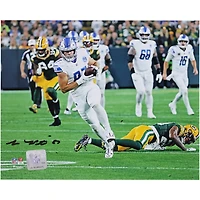 Sam LaPorta Detroit Lions Autographed 8" x 10" White Jersey Running Photograph