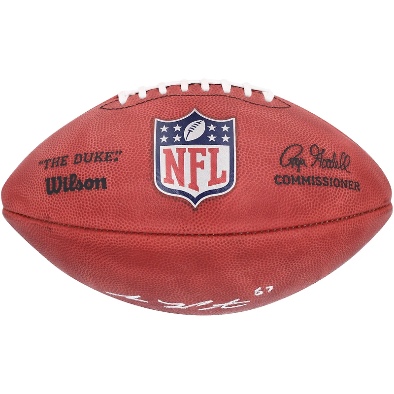 Ballon de football couleur autographié par Sam LaPorta des Detroit Lions Duke
