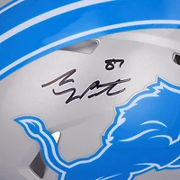 Sam LaPorta Detroit Lions Autographed Riddell 2024 Speed Authentic Helmet 