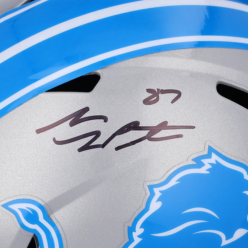 Sam LaPorta Detroit Lions Autographed Riddell 2024 Speed Replica Helmet 