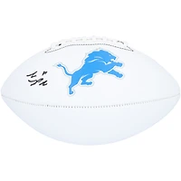 Ballon de football à panneau blanc autographié par Sam LaPorta des Lions de Détroit