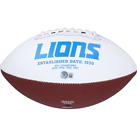 Ballon de football à panneau blanc autographié par Sam LaPorta des Lions de Détroit