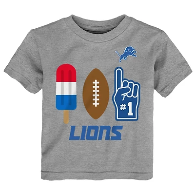 Toddler  Gray Detroit Lions Americana Pop T-Shirt