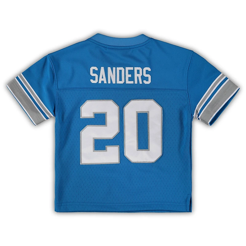 Maillot Mitchell & Ness Barry Sanders bleu Detroit Lions 1996 retraité Legacy pour tout-petit