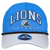 Casquette ajustable New Era bleu/gris Detroit Lions Arch COOLERA 9FORTY A-Frame pour tout-petit