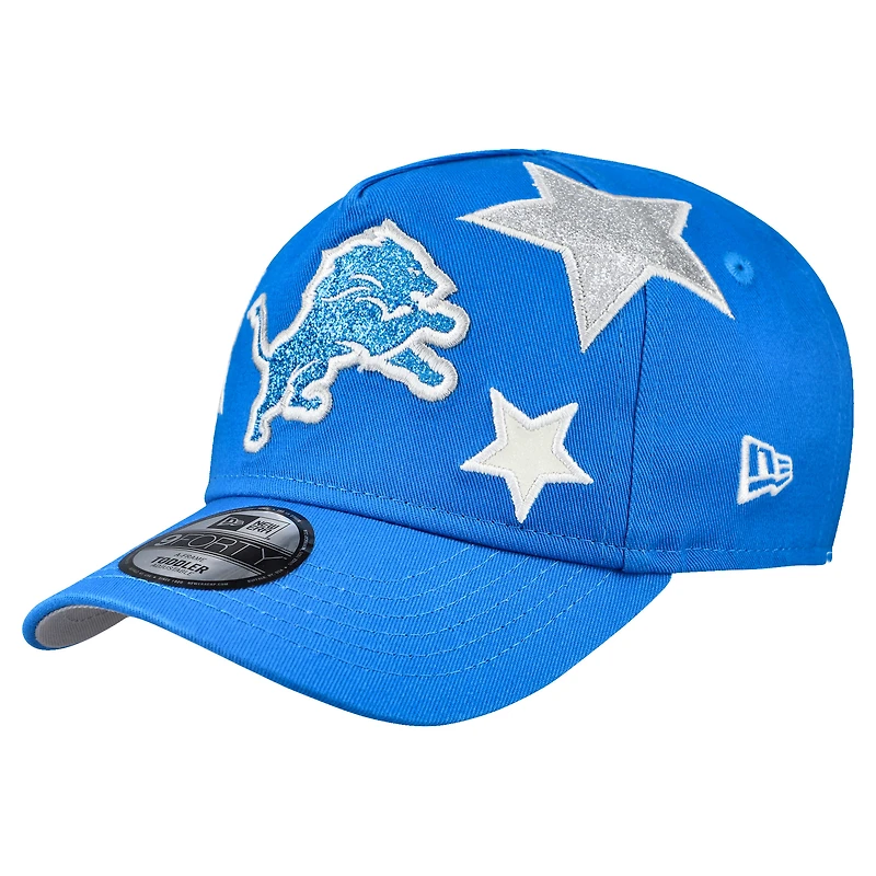 Casquette ajustable New Era bleue Detroit Lions Stardom 9FORTY A-Frame pour tout-petit