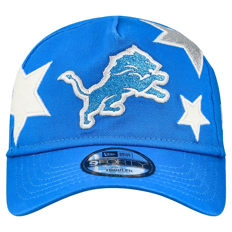 Casquette ajustable New Era bleue Detroit Lions Stardom 9FORTY A-Frame pour tout-petit