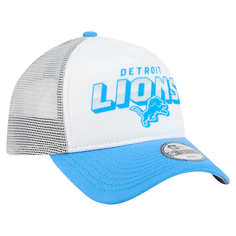 Toddler New Era  White/Blue Detroit Lions  Streak 9FORTY A-Frame Adjustable Hat