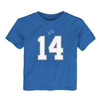 T-shirt Nike Amon-Ra St. pour tout-petit avec nom et numéro de joueur des Lions Detroit marron bleu
