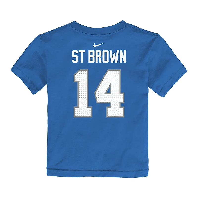 Toddler Nike Amon-Ra St. Brown Blue Detroit Lions Player Name & Number T-Shirt