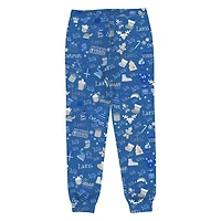 Toddler Outerstuff Blue Detroit Lions Chestnut Holiday Sleep Set