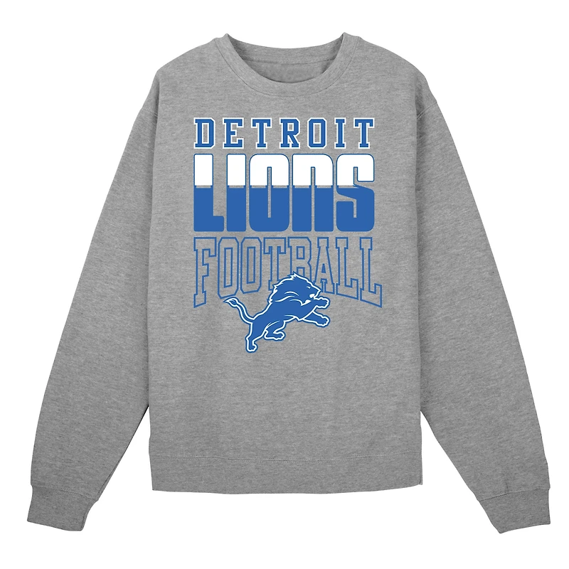 Toddler Outerstuff  Heather Gray Detroit Lions Crewneck Sweatshirt & Pants Set