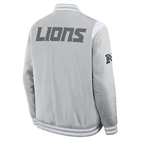 Veste unisexe Fanatics grise Detroit Lions Elements Elite à boutons-pression