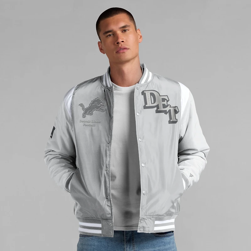 Veste unisexe Fanatics grise Detroit Lions Elements Elite à boutons-pression