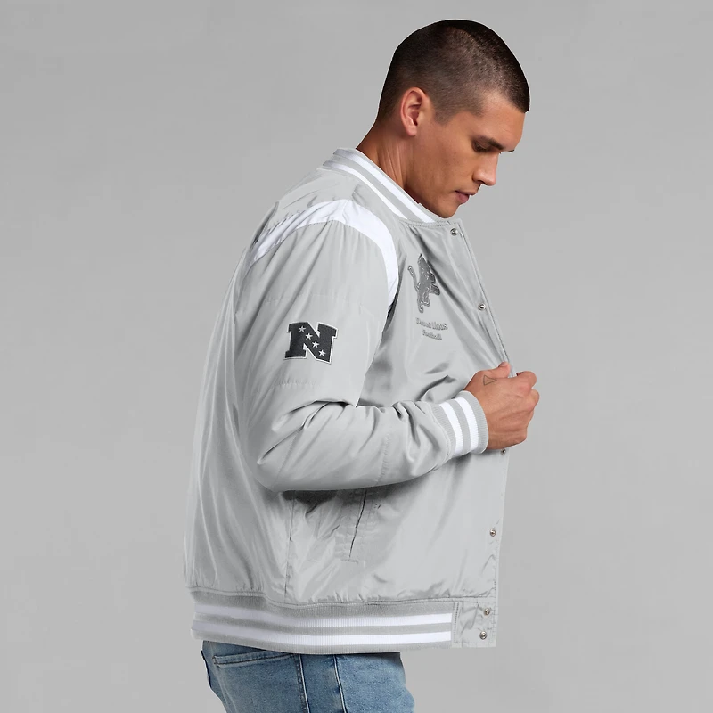 Veste unisexe Fanatics grise Detroit Lions Elements Elite à boutons-pression