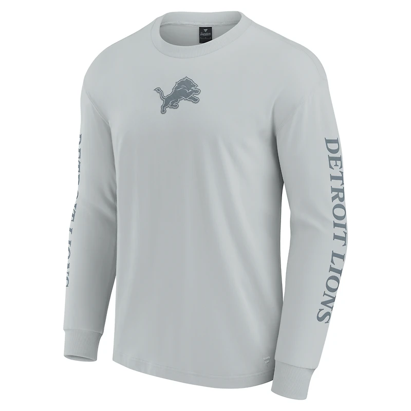 Unisex Fanatics Gray Detroit Lions Elements Strive Long Sleeve T-Shirt