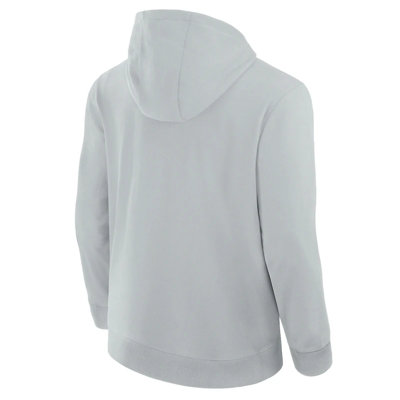 Sweat à capuche unisexe Fanatics gris Detroit Lions Front Office entièrement zippé