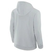 Sweat à capuche unisexe Fanatics gris Detroit Lions Front Office entièrement zippé