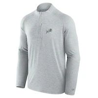 Unisex Fanatics Gray Detroit Lions Front Office Performance Primary Quarter-Zip Jacket