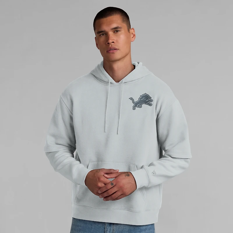 Sweat à capuche unisexe Fanatics gris Detroit Lions Sleek Elements