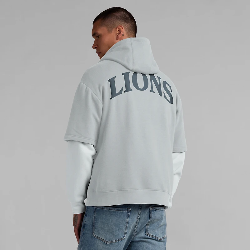 Sweat à capuche unisexe Fanatics gris Detroit Lions Sleek Elements