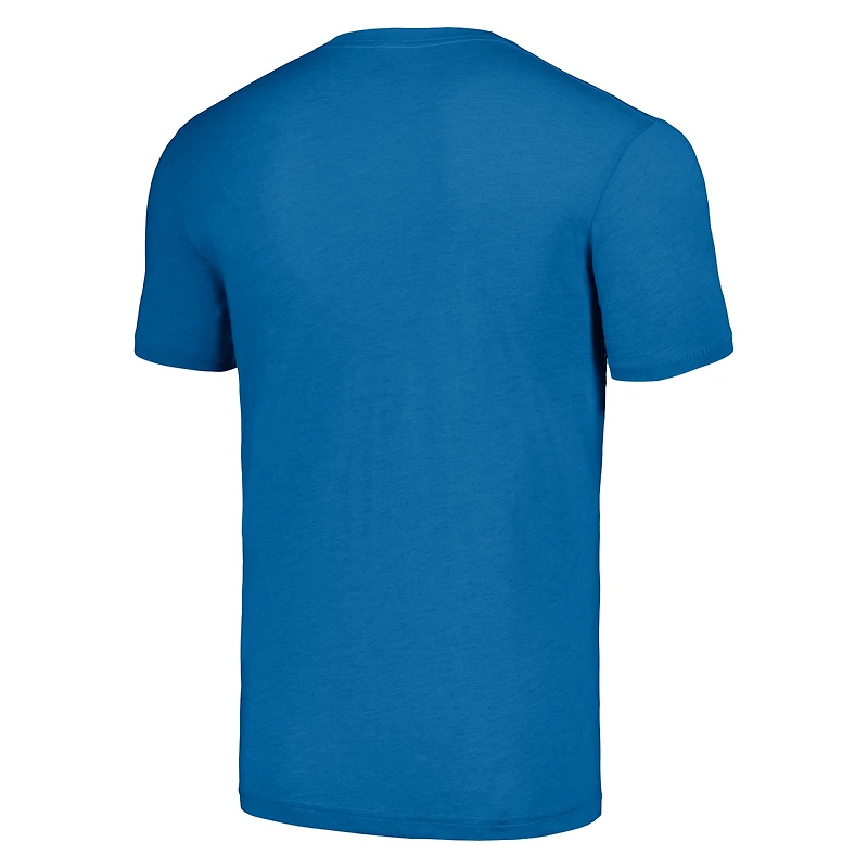 Hommage unisexe aux Lions de Detroit bleus La collection NFL ASL par Love Sign T-shirt à trois mélanges