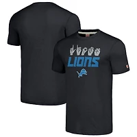 Unisex Homage Charcoal Detroit Lions The NFL ASL Collection by Love Sign American Language T-Shirt