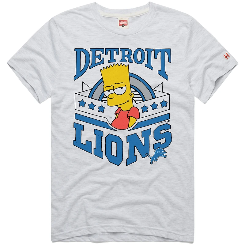 Unisex Homage x The Simpsons White Detroit Lions Tri-Blend T-Shirt