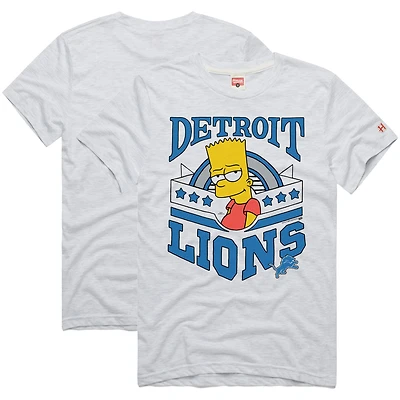 T-shirt unisexe blanc Tri-Blend Homage x The Simpsons des Detroit Lions
